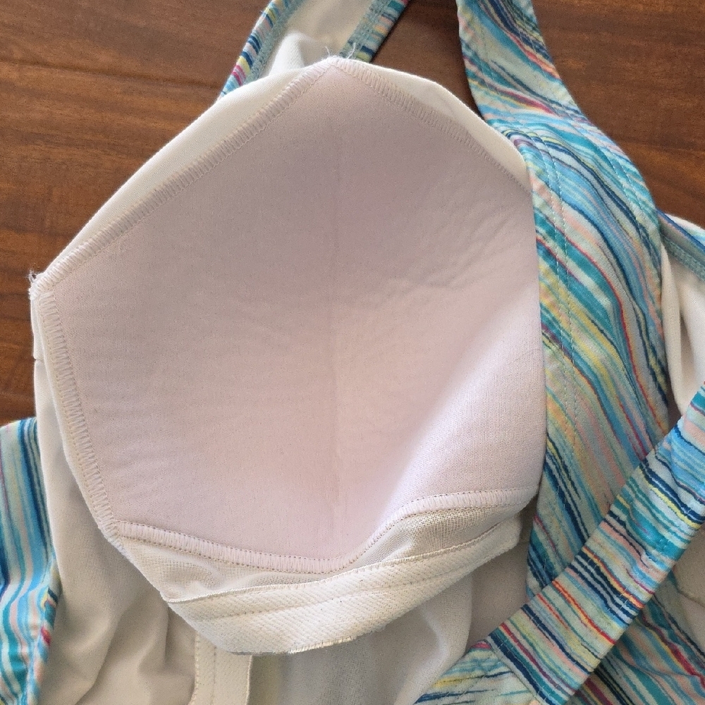 Lands' End Colorful Striped Swimsuit - Picture 3 of 5
